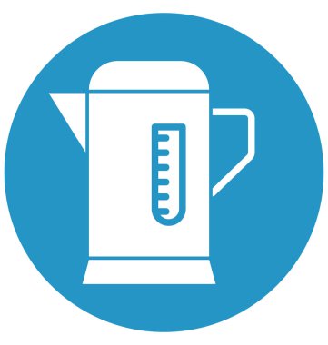 Kolayca değiştirilebilir veya düzenleme elektrikli su ısıtıcısı izole vektör simgesi