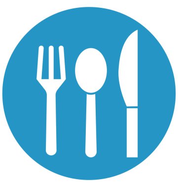 Kolayca değiştirilebilir veya düzenleme çatal bıçak izole vektör simgesi