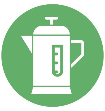 Kolayca değiştirilebilir veya düzenleme elektrikli su ısıtıcısı izole vektör simgesi