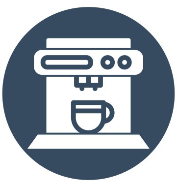 Kolayca değiştirilebilir veya düzenleme kahve makinesi izole vektör simgesi