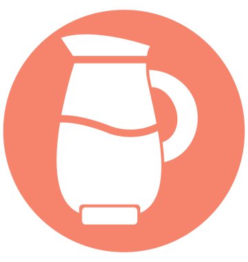 Kolayca değiştirilebilir veya düzenleme sürahi izole vektör simgesi