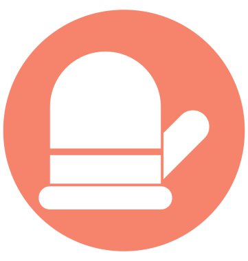 Kolayca değiştirilebilir veya düzenleme mitten izole vektör simgesi