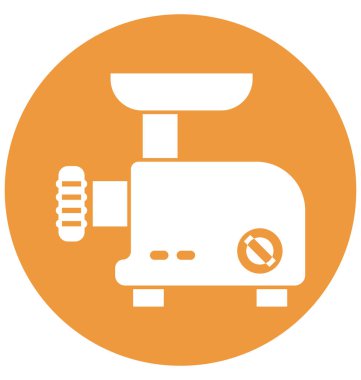 Kolayca değiştirilebilir veya düzenleme doğrayıcılardan makine izole vektör simgesi