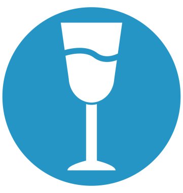 Kolayca değiştirilebilir veya düzenleme şampanya cam izole vektör simgesi