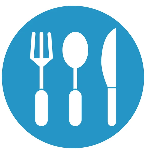 Cutlery Isolated Vector Icon Which Can Easily Modified Edit — Stock Vector