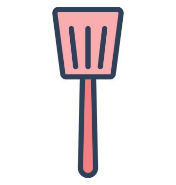 Kolayca değiştirilebilir veya düzenleme spatula izole vektör simgesi