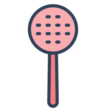 Kolayca değiştirilebilir veya düzenleme kepçe kaşık izole vektör simgesi