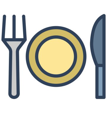 Kolayca değiştirilebilir veya düzenleme yemek izole vektör simgesi