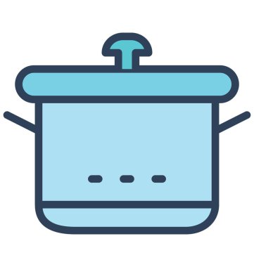 Kolayca değiştirilebilir veya düzenleme pişirme Pot izole vektör simgesi