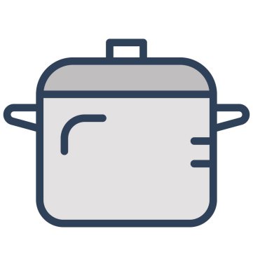 Kolayca değiştirilebilir veya düzenleme tava izole vektör simgesi