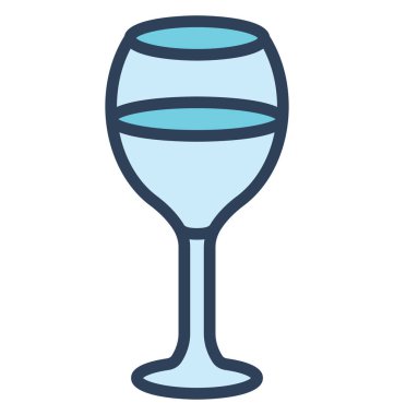Kolayca değiştirilebilir veya düzenleme şarap cam izole vektör simgesi