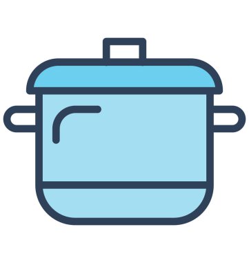 Kolayca değiştirilebilir veya düzenleme tencere izole vektör simgesi