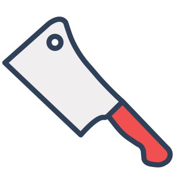 Kolayca değiştirilebilir veya düzenleme cleaver izole vektör simgesi