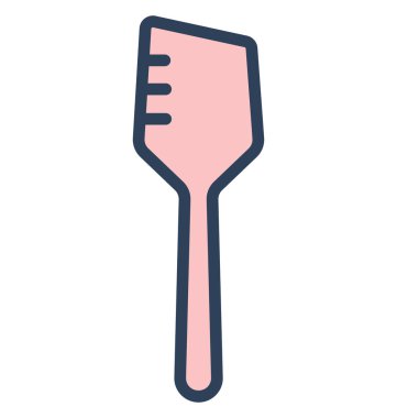 Kolayca değiştirilebilir veya düzenleme spatula izole vektör simgesi