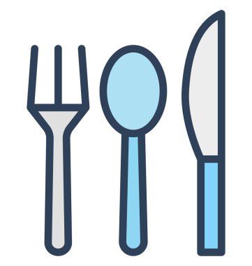 Kolayca değiştirilebilir veya düzenleme çatal bıçak izole vektör simgesi