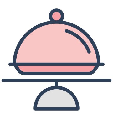 Kolayca değiştirilebilir veya düzenleme pasta plaka izole vektör simgesi