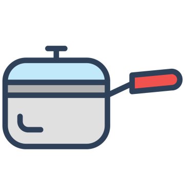 Kolayca değiştirilebilir veya düzenleme pişirme Pan izole vektör simgesi