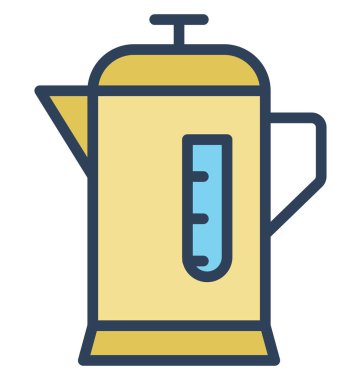 Kolayca değiştirilebilir veya düzenleme elektrikli su ısıtıcısı izole vektör simgesi