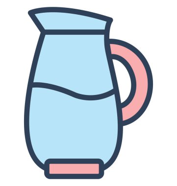 Kolayca değiştirilebilir veya düzenleme sürahi izole vektör simgesi