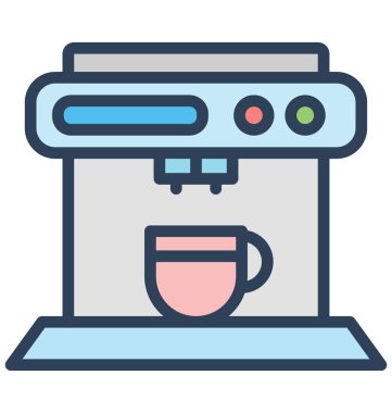 Kolayca değiştirilebilir veya düzenleme kahve makinesi izole vektör simgesi