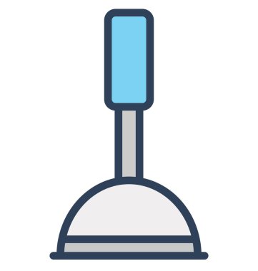 Kolayca değiştirilebilir veya düzenleme spatula izole vektör simgesi