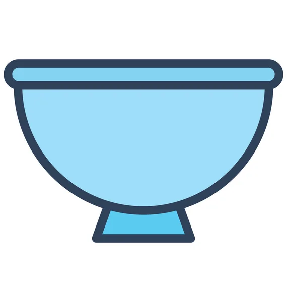 Bowl Icono Vector Aislado Que Puede Modificar Editar Fácilmente — Vector de stock