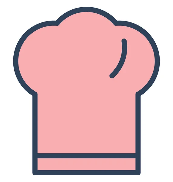 Chef Hat Icono Vector Aislado Que Puede Modificar Editar Fácilmente — Vector de stock