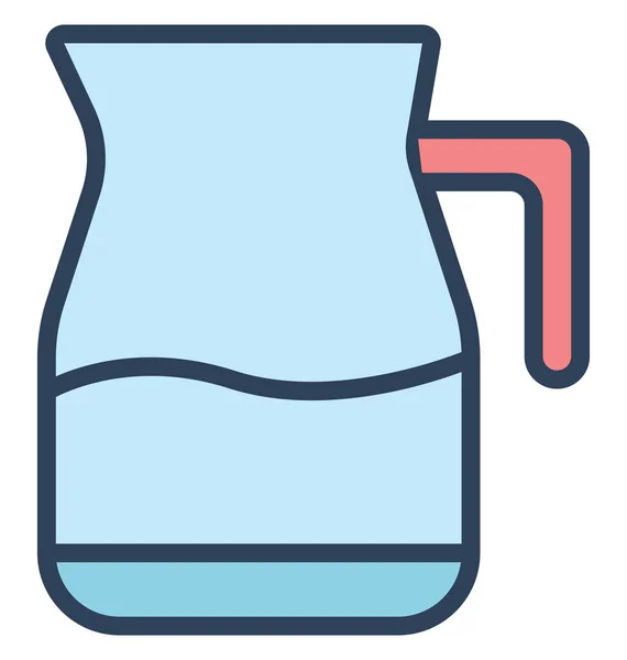 Jug Isolated Vector Icon Which Can Easily Modified Edit — Stock Vector