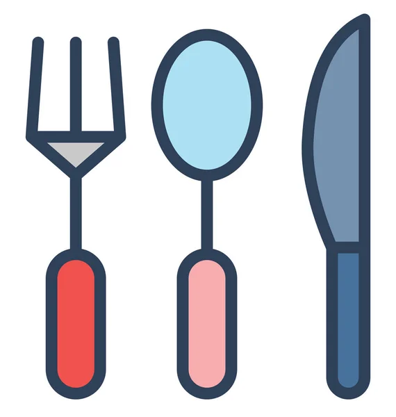 Cutlery Isolated Vector Icon Which Can Easily Modified Edit — Stock Vector