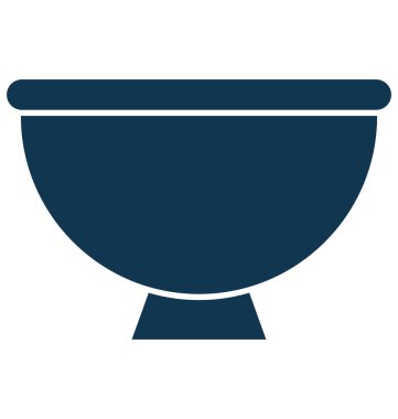 Kolayca değiştirilebilir veya düzenleme kase izole vektör simgesi