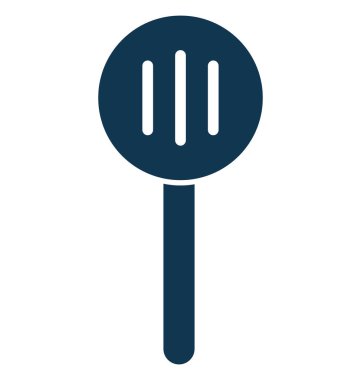 Kolayca değiştirilebilir veya düzenleme kepçe kaşık izole vektör simgesi