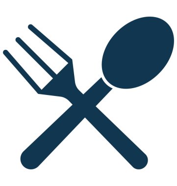 Kolayca değiştirilebilir veya düzenleme çatal bıçak izole vektör simgesi