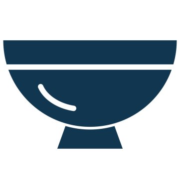 Kolayca değiştirilebilir veya düzenleme kase izole vektör simgesi