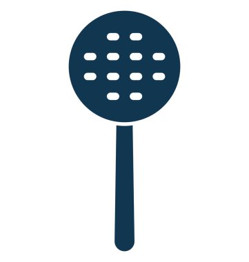 Kolayca değiştirilebilir veya düzenleme kepçe kaşık izole vektör simgesi