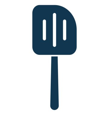 Kolayca değiştirilebilir veya düzenleme oluklu Spatula izole vektör simgesi