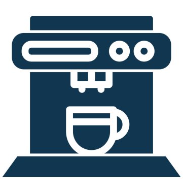 Kolayca değiştirilebilir veya düzenleme kahve makinesi izole vektör simgesi