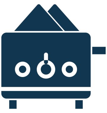 Kolayca değiştirilebilir veya düzenleme ekmek kızartma makinesi izole vektör simgesi