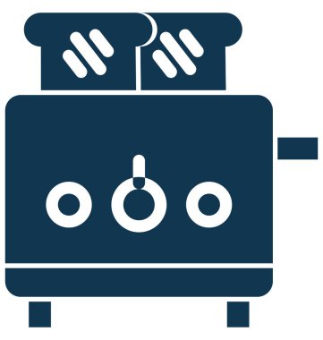 Kolayca değiştirilebilir veya düzenleme ekmek kızartma makinesi izole vektör simgesi