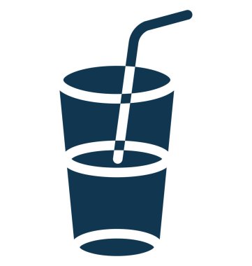 Kolayca değiştirilebilir veya düzenlemek soğuk içecek izole vektör simgesi