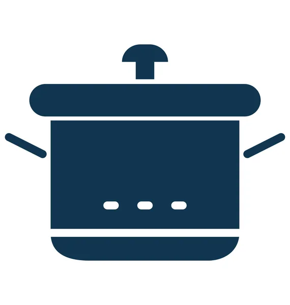 Cooking Pot Icono Vector Aislado Que Puede Modificar Editar Fácilmente — Archivo Imágenes Vectoriales