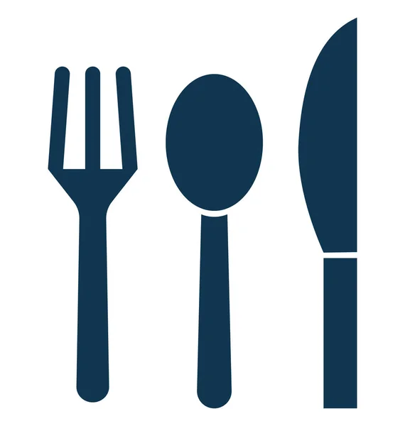 Cutlery Isolated Vector Icon Which Can Easily Modified Edit — Stock Vector