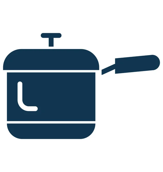 Icône Vectorielle Isolée Casserole Cuisson Qui Peut Être Facilement Modifiée — Image vectorielle