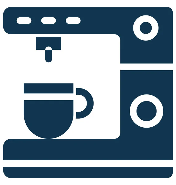 Coffee Machine Isolated Vector Icon Which Can Easily Modified Edit — Stock Vector