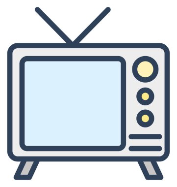 TV anteni, elektronik izole vektör simgesi olduğunu kolayca herhangi bir boyut düzenlenemez veya değiştirilme tarihi.