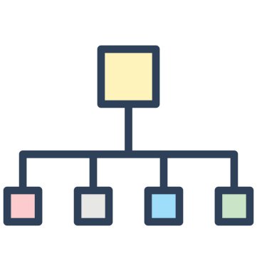 Hiyerarşik ağ, hiyerarşik yapısı izole vektör simgesi olduğunu kolayca birinde düzenlenip boyutu veya değişikliğin.