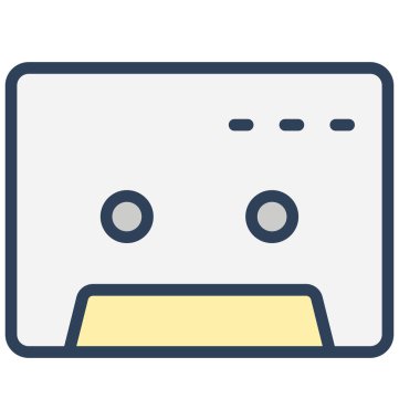 Ses bandı, izole vektör simgesi olduğunu kolayca herhangi bir boyut düzenlenemez veya değiştirilme tarihi kaset.