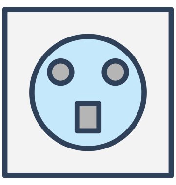 Tak, izole vektör simgesi olduğunu kolayca herhangi bir boyut düzenlenemez veya değiştirilme tarihi Soket güç.