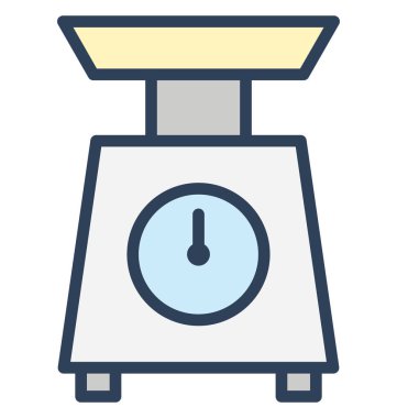 Gıda ölçek, izole vektör simgesi olduğunu kolayca herhangi bir boyut düzenlenemez veya değiştirilme tarihi mutfak terazisi.