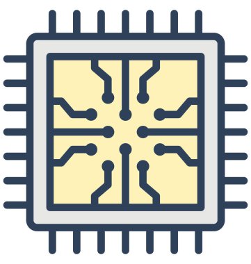 Bilgisayar çipi, entegre izole vektör simgesi olduğunu kolayca herhangi bir boyut düzenlenemez veya değiştirilme tarihi devre.