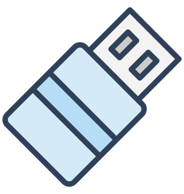 USB kablosu, usb kablosu, kolayca herhangi bir boyut düzenlenmiş veya değiştirilen izole vektör simgesi.